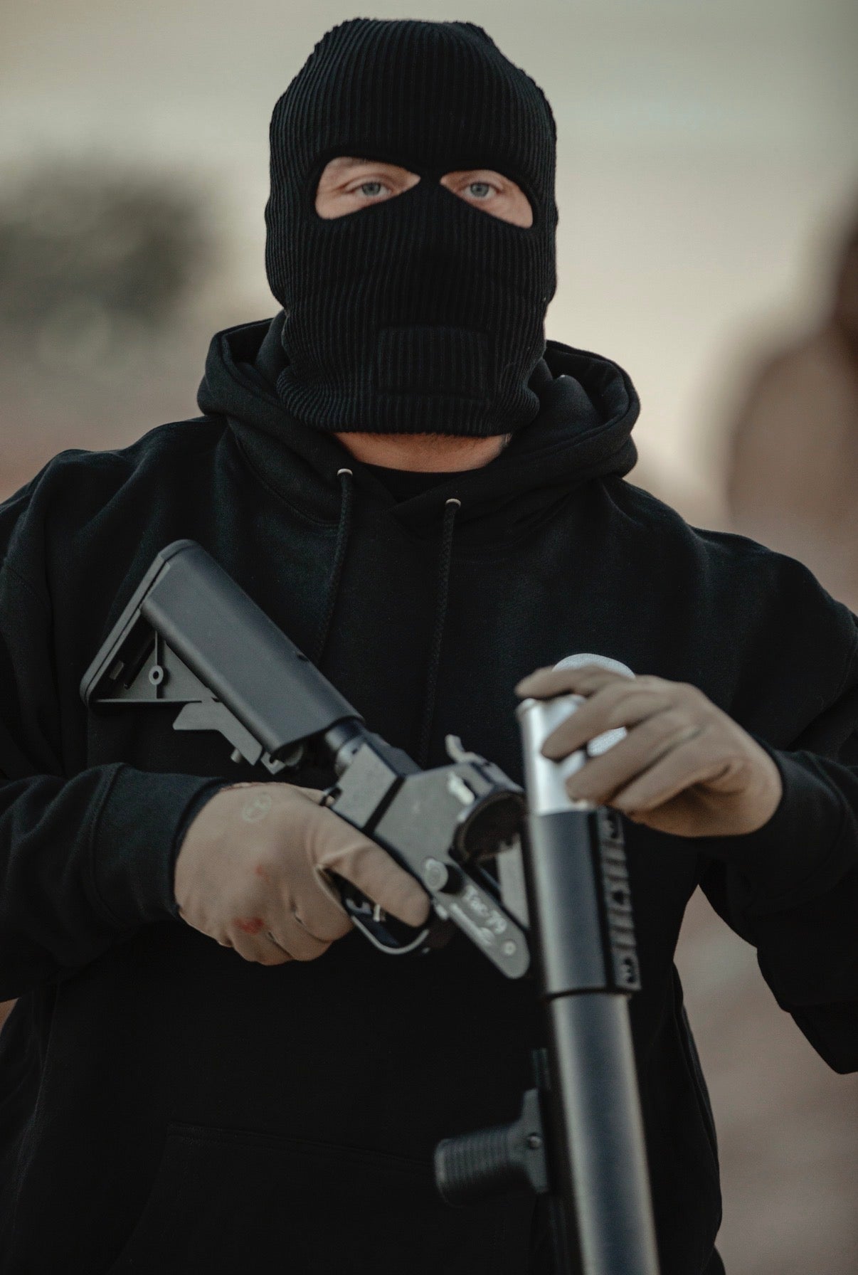 BLACK RAID BEANIE W/ 3M MULTICAM PATCH