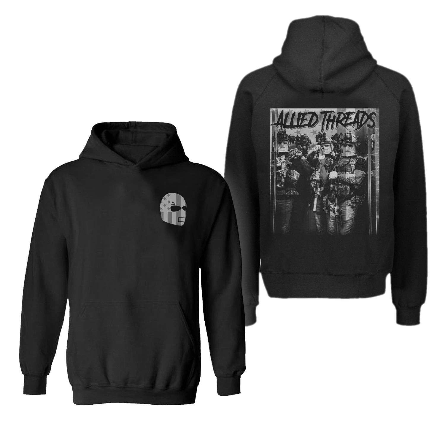 GREY ELEVATOR FLAG HOODIE