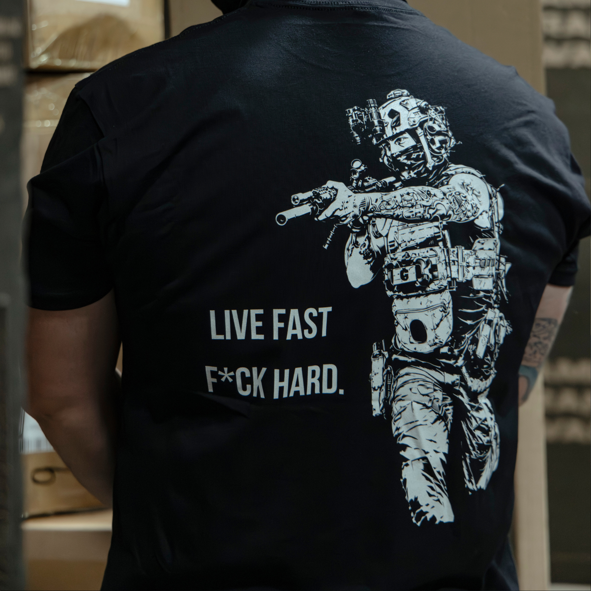 LIVE FAST EFF HARD TEE